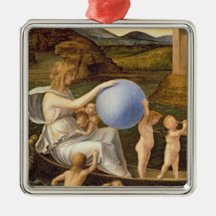 Allegory of Changing Fortune, of Melancholy (olie Metalen Ornament