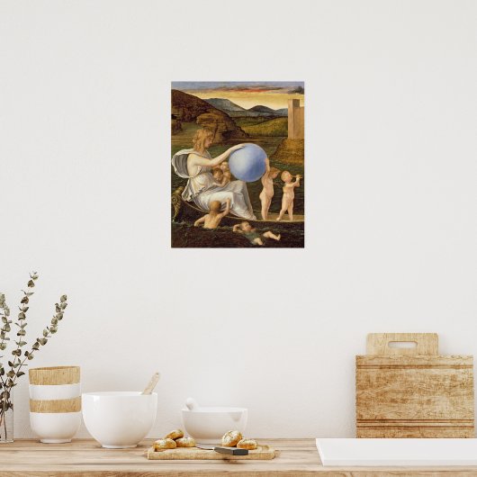 Allegory of Changing Fortune, of Melancholy (olie  Poster (Keuken)