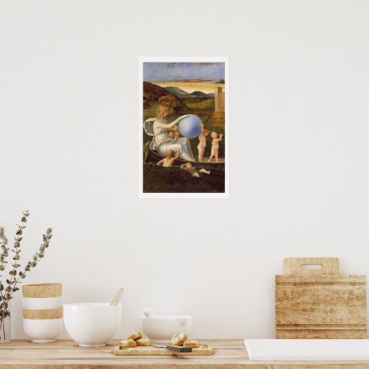 Allegory of Changing Fortune, of Melancholy (olie  Poster (Keuken)