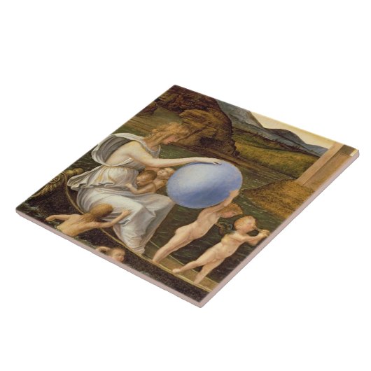 Allegory of Changing Fortune, of Melancholy (olie  Tegeltje (Zijkant)