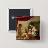 Allegory of Charity Vierkante Button 5,1 Cm (Voorkant /achterkant)