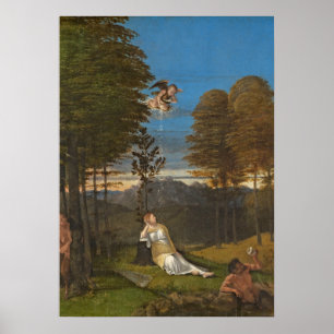 Allegory of Chastity, c. 1505 (olie op het paneel) Poster