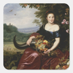 Allegory of Earth Vierkante Sticker