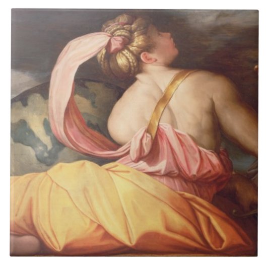 Allegory of Geography Tegeltje (Voorkant)