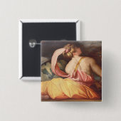 Allegory of Geography Vierkante Button 5,1 Cm (Voorkant /achterkant)
