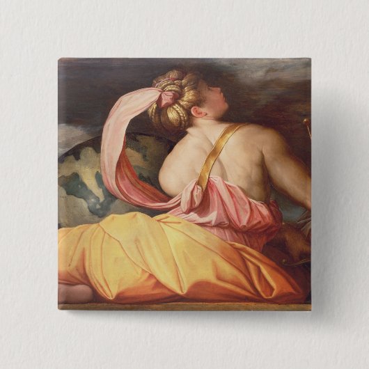 Allegory of Geography Vierkante Button 5,1 Cm (Voorkant)