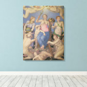 Allegory of Happiness, c.1567 (olie op koper) Canvas Afdruk (Insitu (Houten vloer))