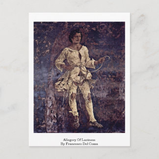 Allegory of Laziness door Francesco Del Cossa Briefkaart