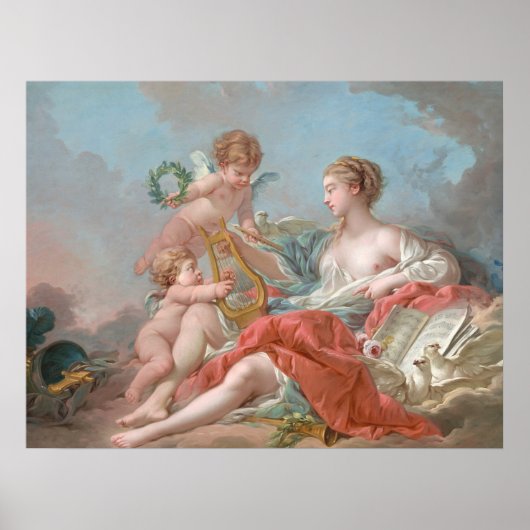 Allegory of Music - François Boucher Fine Art Poster (Voorkant)