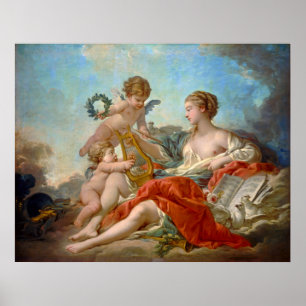 Allegory of Music van François Boucher Poster
