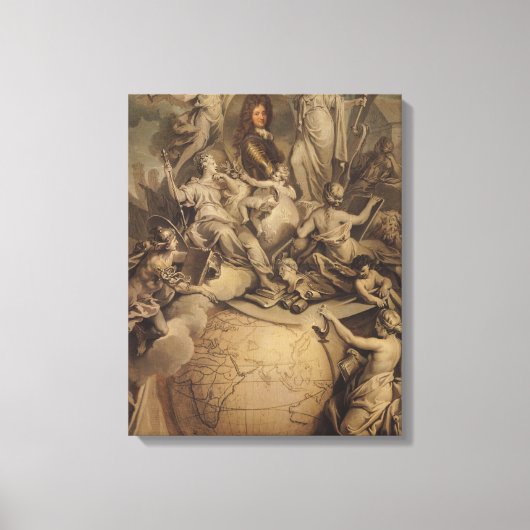 Allegory of Philippe II Duke of Orleans, 1718 Canvas Afdruk (Voorkant)