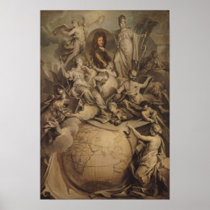 Allegory of Philippe II Duke of Orleans, 1718 Poster