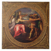 Allegory of Speed, Toil and Exercise, van het cei Tegeltje (Voorkant)