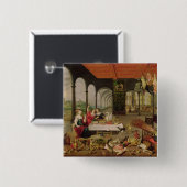 Allegory of Taste Vierkante Button 5,1 Cm (Voorkant /achterkant)