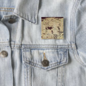 Allegory of the Battle of Austerlitz Vierkante Button 5,1 Cm (In situ)