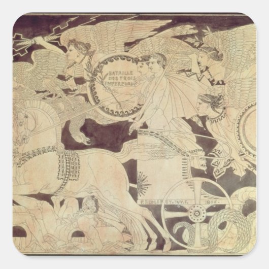 Allegory of the Battle of Austerlitz Vierkante Sticker (Voorkant)