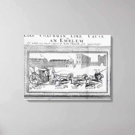 Allegory of the Dangers of Low Church Canvas Afdruk (Voorkant)