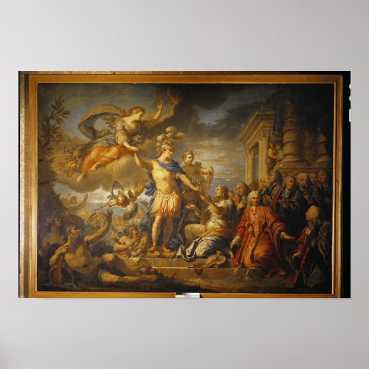Allegory of the Peace of Aix-la-Chapelle, 1761 Poster (Voorkant)