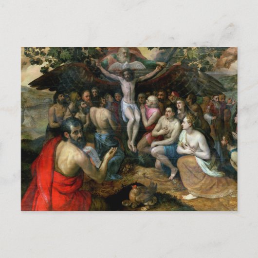 Allegory of the Trinity (olie op het paneel) Briefkaart (Voorkant)