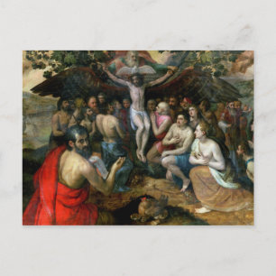 Allegory of the Trinity (olie op het paneel) Briefkaart