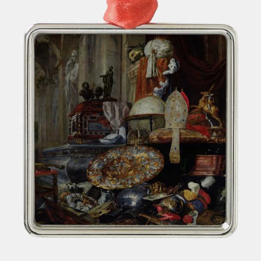 Allegory of the Vanities of the World, 1663 Metalen Ornament (Voorkant)