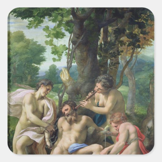 Allegory of the Vices, 1529-30 Vierkante Sticker (Voorkant)