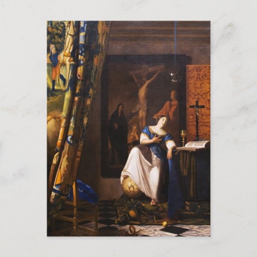 Allegory over geloof door Johannes Vermeer Briefkaart (Voorkant)