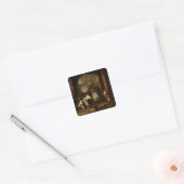 Allegory van de stad Amsterdam Vierkante Sticker (Envelop)