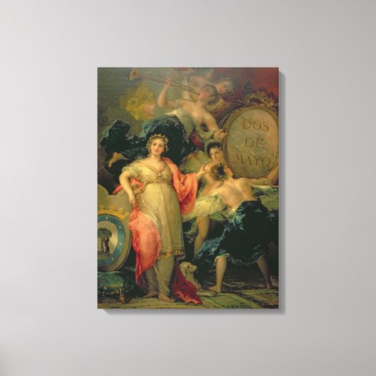 Allegory van de stad Madrid, 1810 Canvas Afdruk (Voorkant)