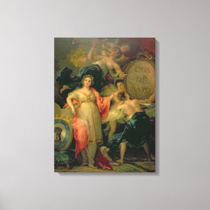 Allegory van de stad Madrid, 1810 Canvas Afdruk