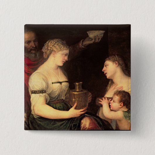 Allegory van het gehuwde leven vierkante button 5,1 cm (Voorkant)