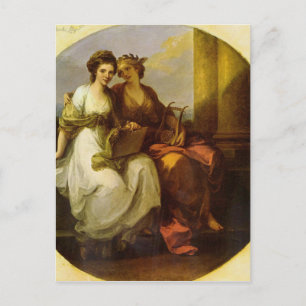 Allegory van poëzie en muziek van Angelica Kauffma Briefkaart
