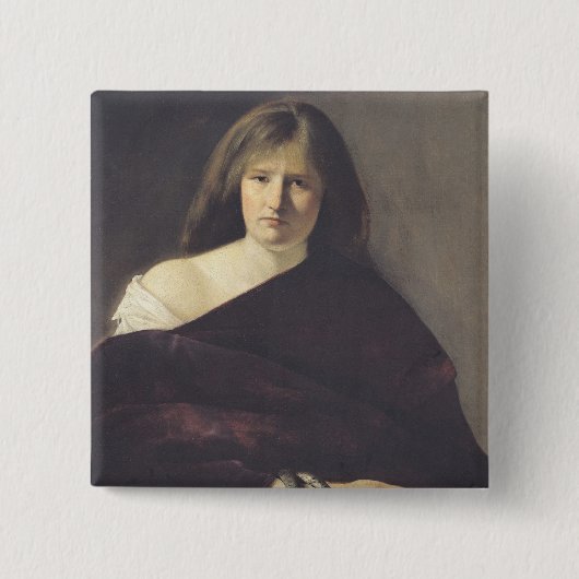 Allegory van Syllogisme Vierkante Button 5,1 Cm (Voorkant)