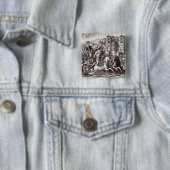 Allegory's viering vierkante button 5,1 cm (In situ)