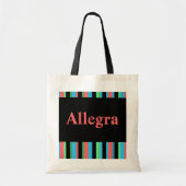 Allegra Striped Canvas tas (Voorkant)