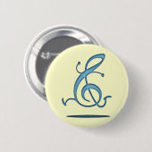 Allegro Clef Ronde Button 5,7 Cm (Voorkant /achterkant)