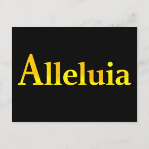 Alleluia Boodschap van Pasen Joy Gold en Black Briefkaart