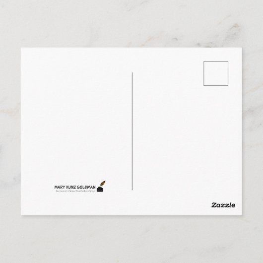 Alleluia Boodschap van Pasen Joy Gold en Royal Blu Briefkaart (Achterkant)