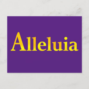 Alleluia Boodschap van Pasen Joy Gold en Royal Blu Briefkaart