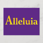 Alleluia Boodschap van Pasen Joy Gold en Royal Blu Briefkaart (Voorkant)