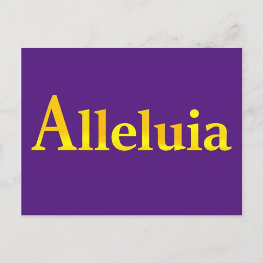 Alleluia Boodschap van Pasen Joy Gold en Royal Blu Briefkaart (Voorkant)