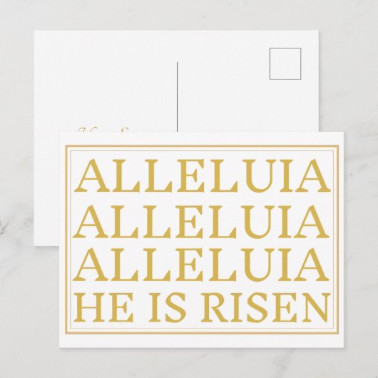 Alleluia Catholic Easter Greeting Briefkaart (Voorkant / Achterkant)