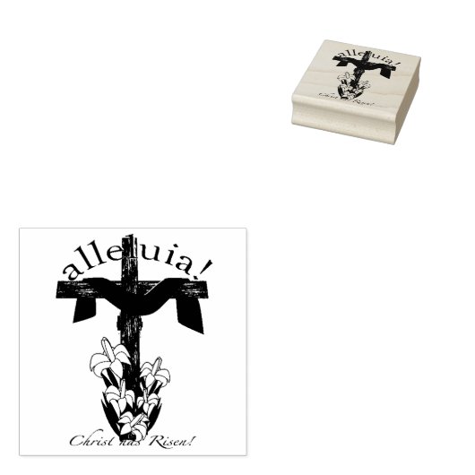 Alleluia Christus is verrezen Rubberstempel (Gestempeld)