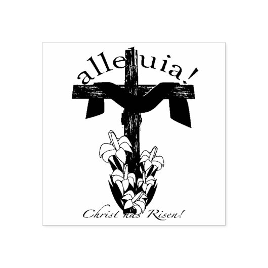 Alleluia Christus is verrezen Rubberstempel (Afrduk)