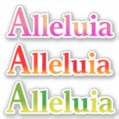 Alleluia Easter Joy Bright Moderne multi-kleuren Sticker (Voorkant)