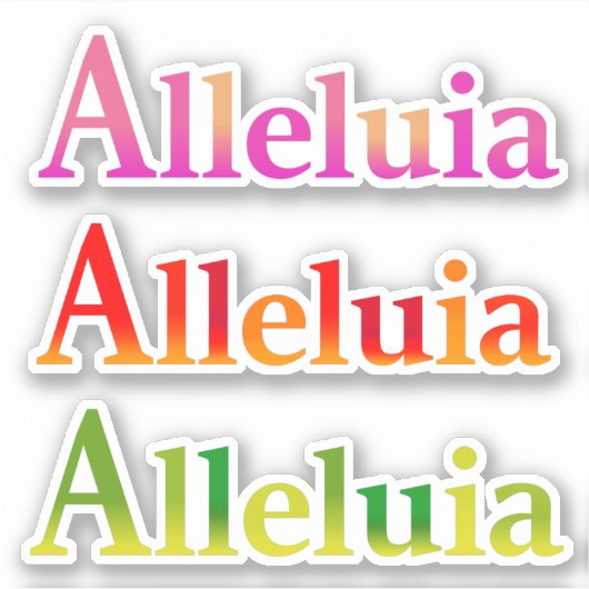 Alleluia Easter Joy Bright Moderne multi-kleuren Sticker (Voorkant)