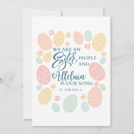 Alleluia Happy Easter Eggs Feestdagenkaart (Voorkant)