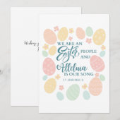 Alleluia Happy Easter Eggs Feestdagenkaart (Voorkant / Achterkant)