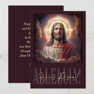 Alleluia! Hoi is Risen. Jezus Christus schilder Feestdagenkaart