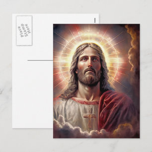 Alleluia! Hoi is Risen. Jezus Christus schilder Feestdagenkaart